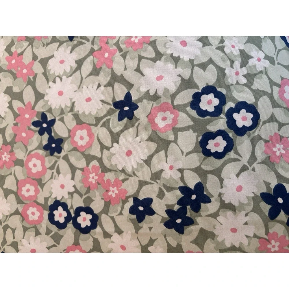 Kate Spade QUEEN Comforter SET Evening Bloom Floral Cotton Green Blue Pink White